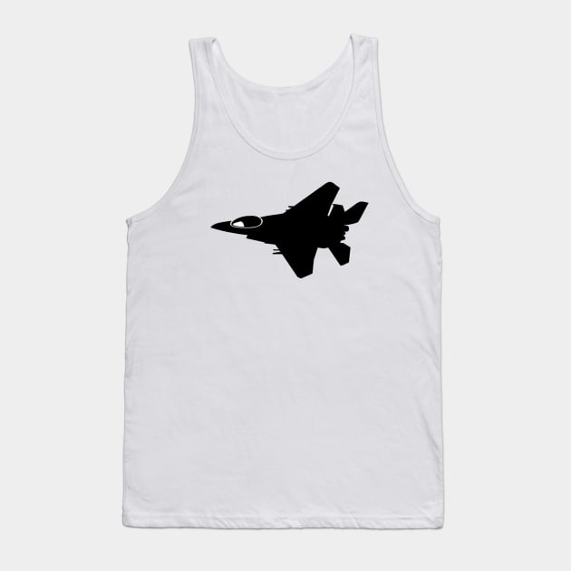 Flying Army Jet Plane Silhouette Tank Top by AustralianMate